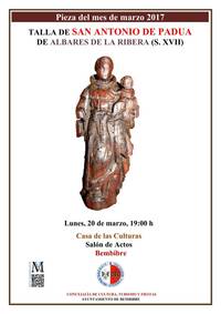 Marzo – Talla de San Antonio de Padua de Albares de la Ribera (S. XVII)